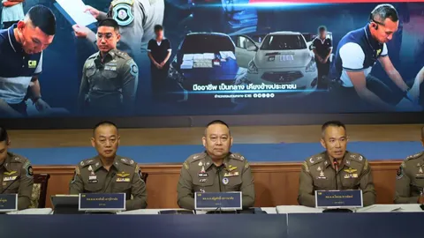 “บิ๊กต่อ” ประเดิมแถลงผลจับกุมแก๊งโจรกรรมรถส่งขายเครือข่ายสแกมเมอร์ฝั่งพม่า
