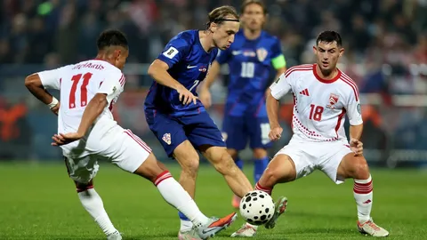 ผลบอลสด ทีมชาติโครเอเชีย ไล่ขยี้ ยิบรอลตาร์ ใกล้คว้าตั๋วบอลโลก 2026