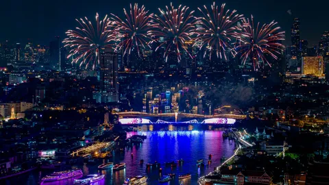 วิจิตรเจ้าพระยา 2568 เช็กตารางพลุ จุดกี่โมง จัดที่ไหน ชมโดรนสุดอลังการ