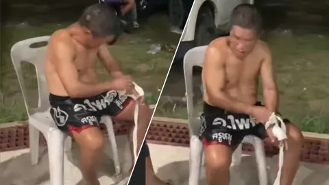 “นักมวยไทย วัย 45 ปี” เดินทางคนเดียว เกิน 1 พันกิโล ขึ้นชกมวย-ก่อนพ่ายแพ้ (คลิป)