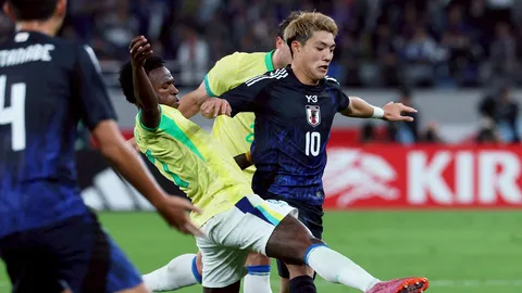 ผลบอลสด "ญี่ปุ่น" แซงชนะ "บราซิล" ครั้งแรกในประวัติศาสตร์ ศึกกิริน ชาลเลนจ์ คัพ