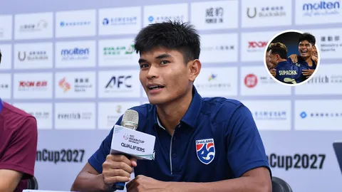 “ธีรศักดิ์” เปิดใจทันทีหลังยิงแฮตทริก พา “ทีมชาติไทย” ชนะ “ไชนีส ไทเป” 6-1