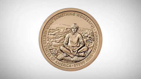 เผยต้นแบบเหรียญที่ระลึก Steve Jobs มูลค่า 1 ดอลลาร์สหรัฐ เริ่มจำหน่ายปีหน้า