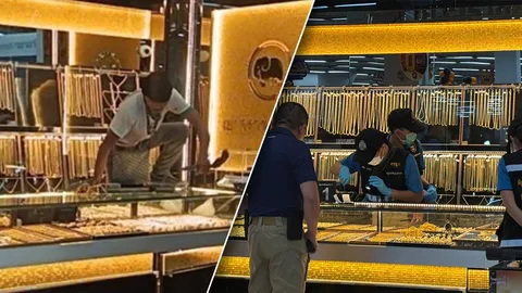 คนร้ายชิงทอง ห้างดังย่านบางเสาธง สมุทรปราการ ปาระเบิดปิงปองเบิกทาง กวาดไป 24 บาท