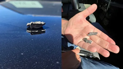 สะเก็ดกระสุนปืนใหญ่ตกใส่รถ ระหว่างพิธีฉลอง 250 ปี นาวิกโยธินสหรัฐฯ