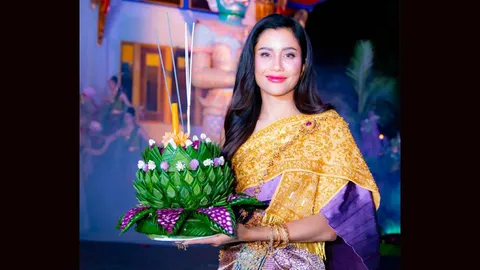 ปู ไปรยา สวยสง่าในลุคนางนพมาศ ฉลองยิ่งใหญ่ลอยกระทง ลอสแอนเจลิส