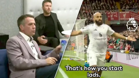 ชมปฏิกิริยา “โอเว่น” ชมเกมแดงเดือด! ดูออกไหมเชียร์ ลิเวอร์พูล หรือ แมนยู (คลิป)