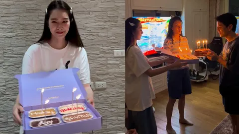 กัน นภัทร เขินหนักมาก ฐิสา ยกเค้กเซอร์ไพรส์วันเกิด แถมมีช็อตที่ทำเพื่อนแซว (คลิป)