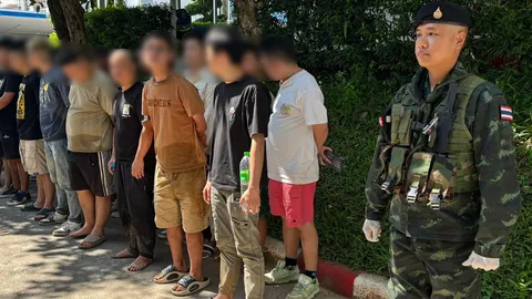 คนงานศูนย์สแกมเมอร์ในเมียวดี รัฐกะเหรี่ยง หนีตายเข้าฝั่งไทยกว่า 600 ชีวิต 