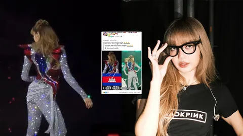 คนไทยปวดหัว! เจอคนกัมพูชาเคลม โพสต์ขอบคุณ ลิซ่า อ้างใส่ชุดธงชาติกัมพูชาขึ้นโชว์ในไทย