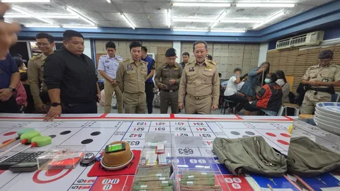 บุกทลายบ่อนไฮโล ย่านอ้อมน้อย รรท.ผู้ว่าฯ สมุทรสาคร ลั่นไม่มีพื้นที่สำหรับอบายมุข