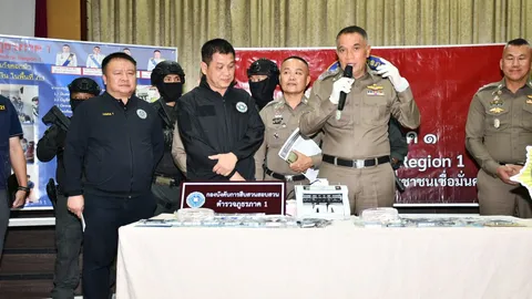 ทลายเครือข่ายคอลเซ็นเตอร์ รวบ 8 ผู้ต้องหา แก๊งบัญชีม้า ยึดเงินสดกว่า 8 แสนบาท