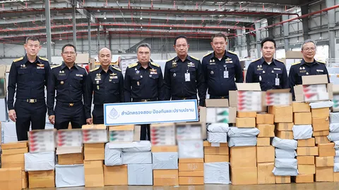 กรมสรรพสามิต เอาจริง ปราบสินค้าผิดกฎหมาย ยึดยาสูบต่างประเทศกว่า 1.2 แสนซอง