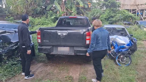 ประสานผู้รับเหมาทำถนนที่ลำปาง รับผิดชอบผู้เสียหาย ลื่นยางมะตอยลงข้างทาง 9 คัน