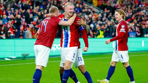 ผลบอลเมื่อคืน นอร์เวย์ ถล่ม เอสโตเนีย แทบการันตีตั๋ว ฟุตบอลโลก 2026