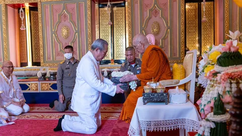 สมเด็จพระสังฆราชประทานโอวาทแก่ผู้ร่วมโครงการบรรพชา-อุปสมบทแดนพุทธภูมิ