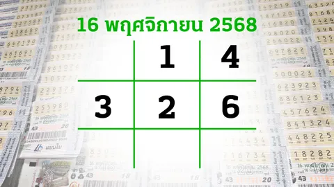 โค้งสุดท้ายหวย "เลขเด็ดงวดนี้" 16/11/68 ลุ้นโชคได้ที่ไทยรัฐทีวี-ไทยรัฐออนไลน์