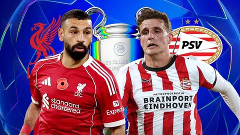 LIVE ถ่ายทอดสด ลิเวอร์พูล พบ พีเอสวี คืนวันนี้ 26 พ.ย. ดูบอลสด 03.00 น. ยูฟ่าแชมเปียนส์ลีก