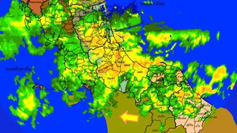 พบกลุ่มฝนปกคลุมทั่วทุกอำเภอใน จ.ตรัง พัทลุง สตูล สงขลา ปัตตานี ยะลา นราธิวาส