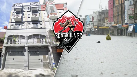 โค้ช-นักเตะทีมสงขลา เอฟซี 15 ชีวิตติดในอาคาร น้ำจ่อถึงชั้น 2 อาหารร่อยหรอ รอความช่วยเหลือด่วน