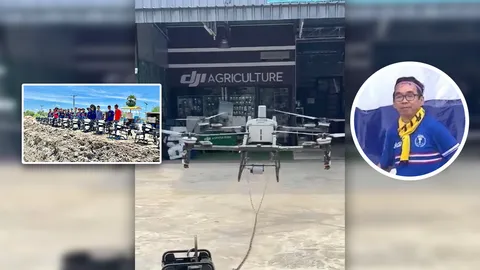 “ORC โดรนเกษตร” ทำงานร่วม “น้าหลิ่ม” แฟนบอลไทย นำโดรนเกษตรขนาดใหญ่ บินแจกอาหาร น้ำท่วมสงขลา