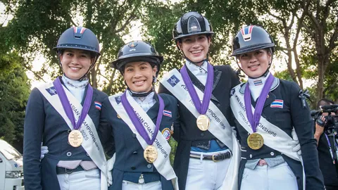 สมเด็จเจ้าฟ้าสิริวัณณวรีฯ ทรงคว้าเหรียญทองศิลปะบังคับม้า ชิงแชมป์เอเชีย ที่พัทยา