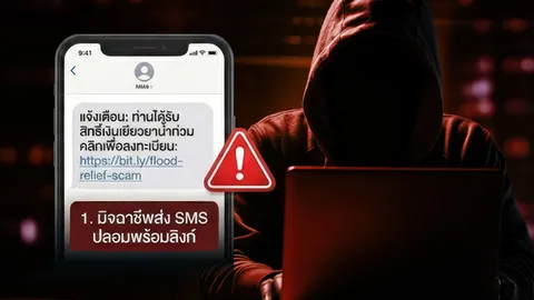 "ตำรวจไซเบอร์" เตือนระวังมิจฉาชีพฉวยโอกาส หลอกลงทะเบียนรับเงินเยียวยา "น้ำท่วม"