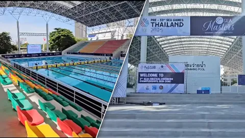 อวดโฉมสระแข่ง "ว่ายน้ำซีเกมส์ 2025" รีโนเวทใหม่งบ 300 ล้านบาท เก้าอี้ ตัวละ 1,550 บาท (คลิป)