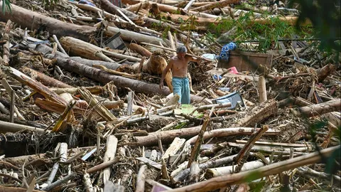 อินโดนีเซียสอบบริษัทต้องสงสัย หลังภาพไม้ซุงถูกน้ำพัดว่อนโซเชียล เชื่อการถางป่าทำฝนถล่มโหดขึ้น