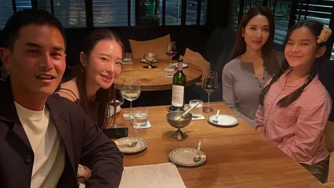 สงกรานต์ เปิดภาพอบอุ่น ดินเนอร์กับสาวๆ แอฟ-มายด์-น้องปีใหม่ ในวันพ่อ