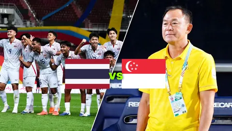 LIVE ถ่ายทอดสด ทีมชาติไทย พบ สิงคโปร์ บอลวันนี้ 11 ธ.ค. 68 ดูบอลสด 19.00 น. ซีเกมส์ 2025