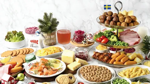 คริสต์มาสบุฟเฟต์สไตล์สวีเดน