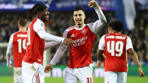 ผลบอลเมื่อคืน อาร์เซน่อล บุกถล่ม คลับ บรูซ รั้งจ่าฝูงยูฟ่า แชมเปียนส์ลีก