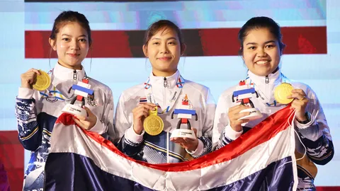 สมราคาทีมเต็ง! มิ้งค์–มายด์–พลอย ผนึกพลังพาไทยถล่มอิเหนา ซิวทองแรกสนุกเกอร์ซีเกมส์ 2025