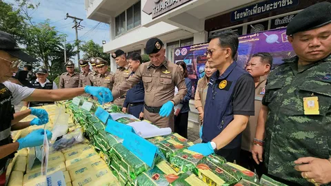 ตำรวจบุกทลาย 2 เครือข่ายยานรก ยึดยาเสพติดลอตมโหฬาร