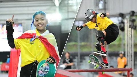 “น้องมินิ” จุดเริ่มต้นจากจักรยาน สู่ เส้นทางเหรียญทองสเก็ตบอร์ด “กีฬาอาเซียน 2025“ ในวัยแค่ 10 ขวบ