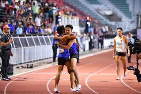 ทำลายสถิติ "ไทย" คว้าเหรียญทองซีเกมส์ 2025 วิ่งผลัด 4x100 ม. ชาย "บิว" ซิวทองที่ 3