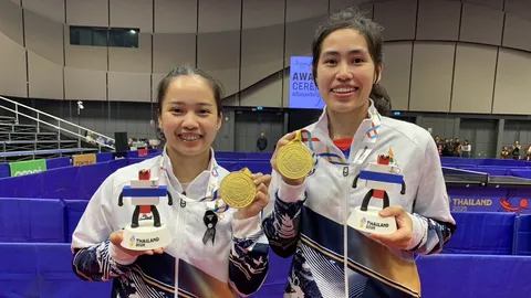 ไร้เทียมทาน "ทิพย์-หญิง" ซิวแชมป์ปิงปองหญิงคู่ 4 สมัยติด คว้าเหรียญทองซีเกมส์ 2025
