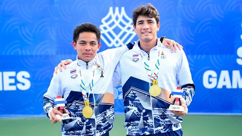 แชมป์รอบ 8 ปี "เทนนิสไทย" ชิงกันเอง "ปรัชญา-แม็กซิมัส" คว้าเหรียญทองซีเกมส์ 2025