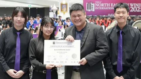 วงโยธวาทิตรร.สาธิตเกษตรฯ คว้ารางวัลเหรียญเงิน จากการประกวดวงโยธวาทิตนานาชาติ ครั้งที่ 6