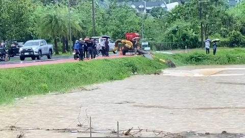 หาดใหญ่ผวา ยกธงเหลือง จ่อน้ำท่วมรอบ 2 ปภ.แจ้งเตือนฝนตกหนัก