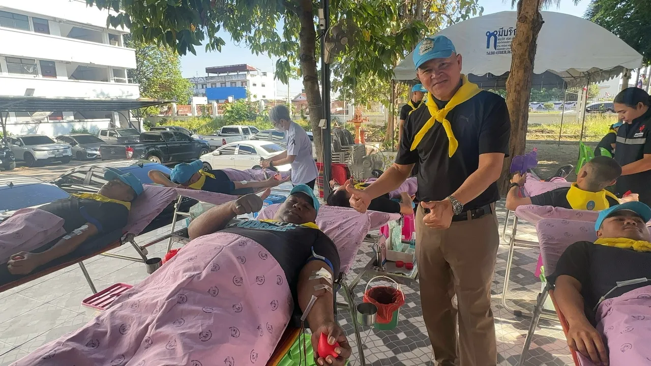 ตำรวจภูธรจังหวัดนครนายก ร่วมบริจาคโลหิต ถวายเป็นพระราชกุศลฯ