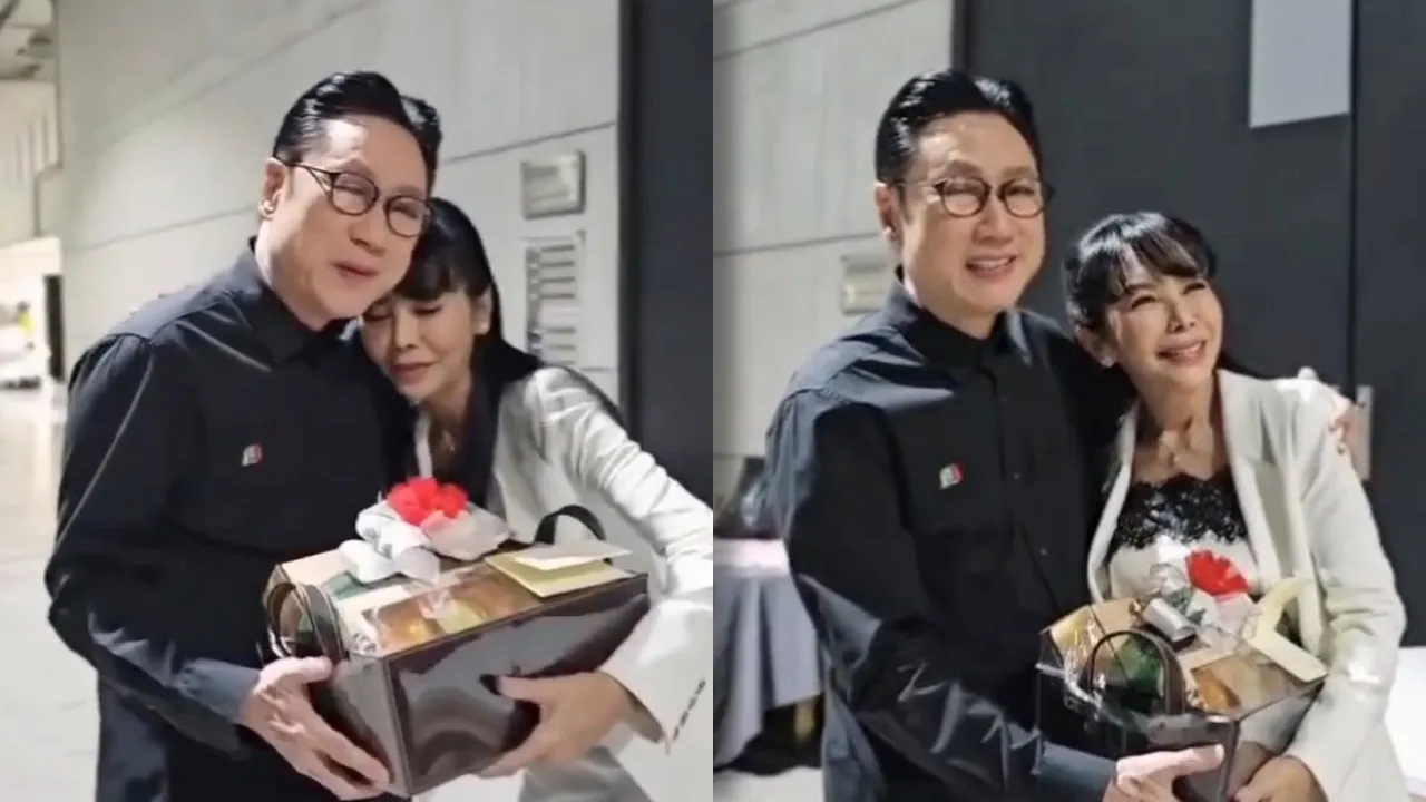 ตั๊ก มยุรา กอด เสี่ยตา ปัญญา หลังเจอกันอีกครั้ง บอกคิดถึงแต่ไม่กล้ามา (คลิป)