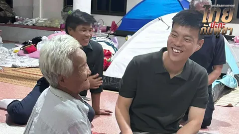 “เท้ง” ดอดเยี่ยมชาวบ้านศูนย์อพยพเหตุปะทะชายแดน เผยทุกคนบอกอยากกลับบ้าน