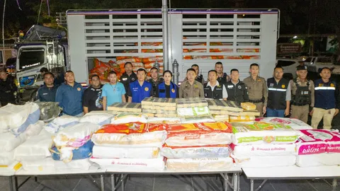 จับรถบรรทุก 10 ล้อ ซุกยาบ้า-เฮโรอีนบิ๊กลอต มูลค่ากว่า 100 ล้าน