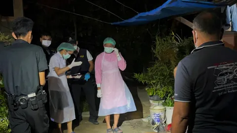 พนักงานขับรถเก็บขยะ ชักปืนยิงเพื่อนบ้านดับ ลูกชายเข้าห้ามโดนยิงบาดเจ็บ