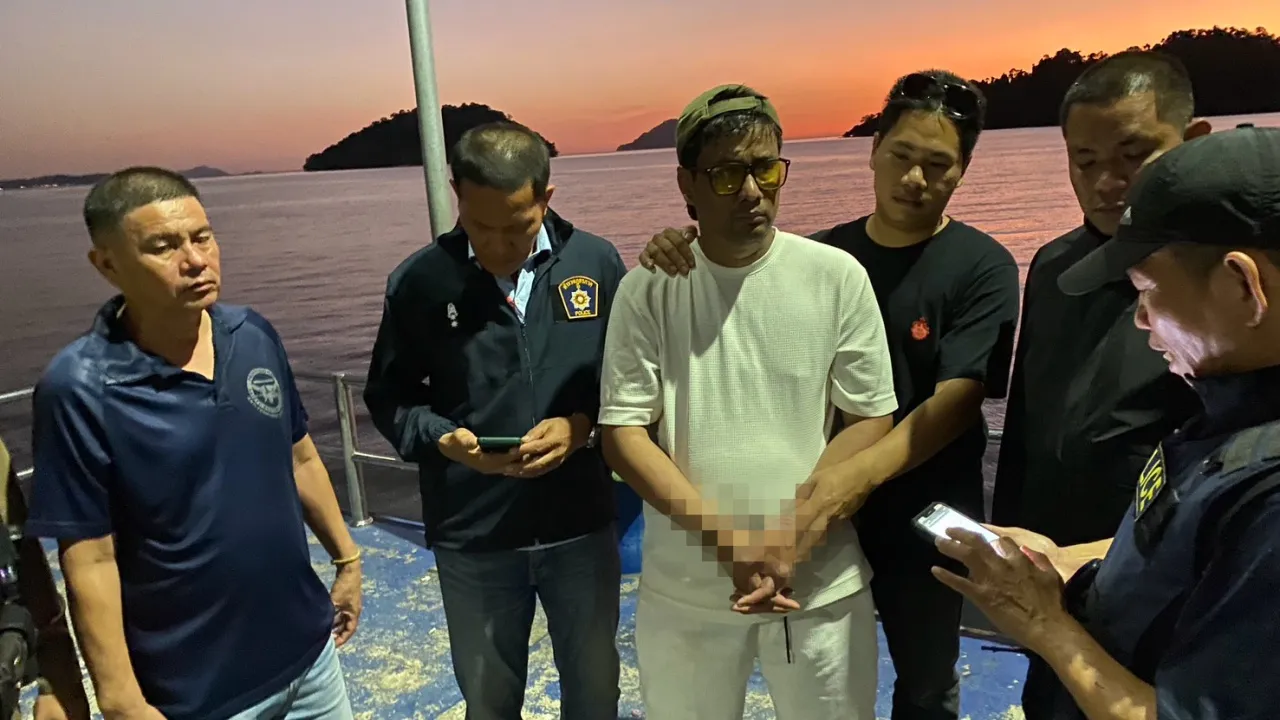  รวบแล้ว “กาน เวลไฟร์” หนีจนมุมที่เกาะช้าง เตรียมข้ามเรือหนีไปชายแดน