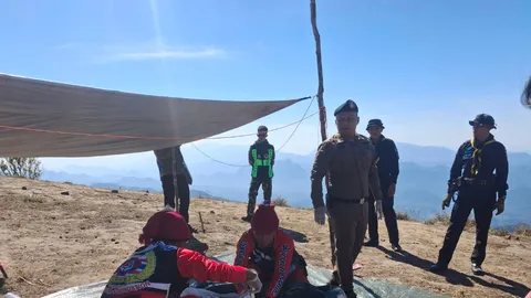 กู้ร่างนักท่องเที่ยวสาว พลัดตกดอยสูง จ.ตาก ขึ้นจากเหวสำเร็จแล้ว