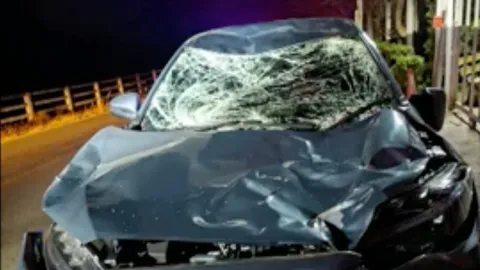 ระทึกรถป้ายแดงพุ่งชนกระทิงป่าเขาใหญ่ พังยับ หนุ่มคนขับเล่านาทีเกิดเหตุ