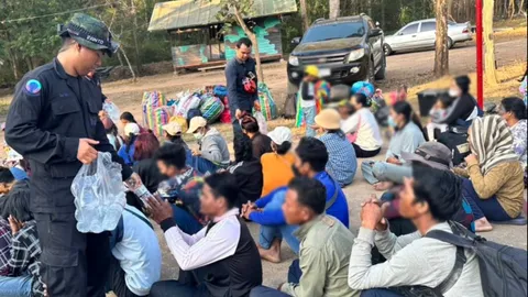 ทร.จับแรงงานกัมพูชา 67 ราย หนีความอดอยาก-ไร้งาน เสี่ยงชีวิตเข้าไทย